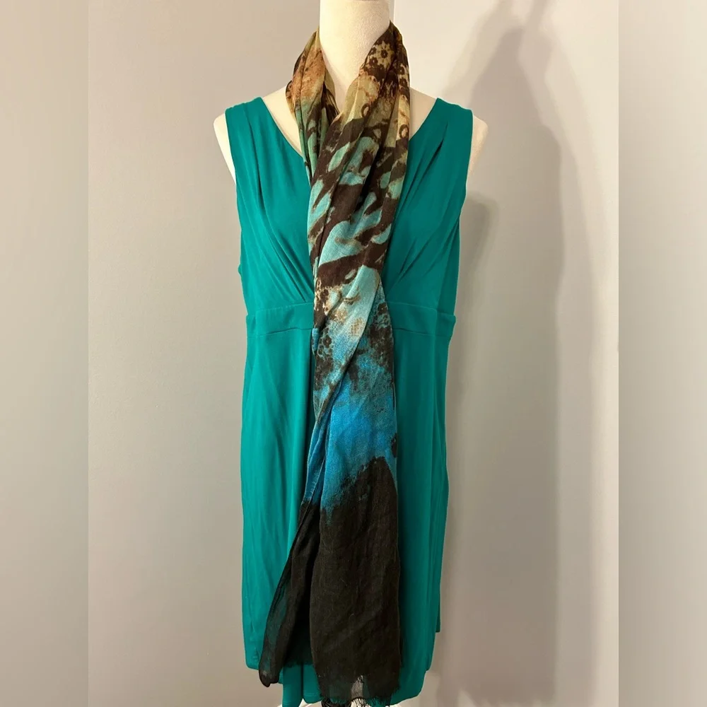 Ombre Tie Dye Long Versatile Scarf - abstract wearable art - Whimsigoth